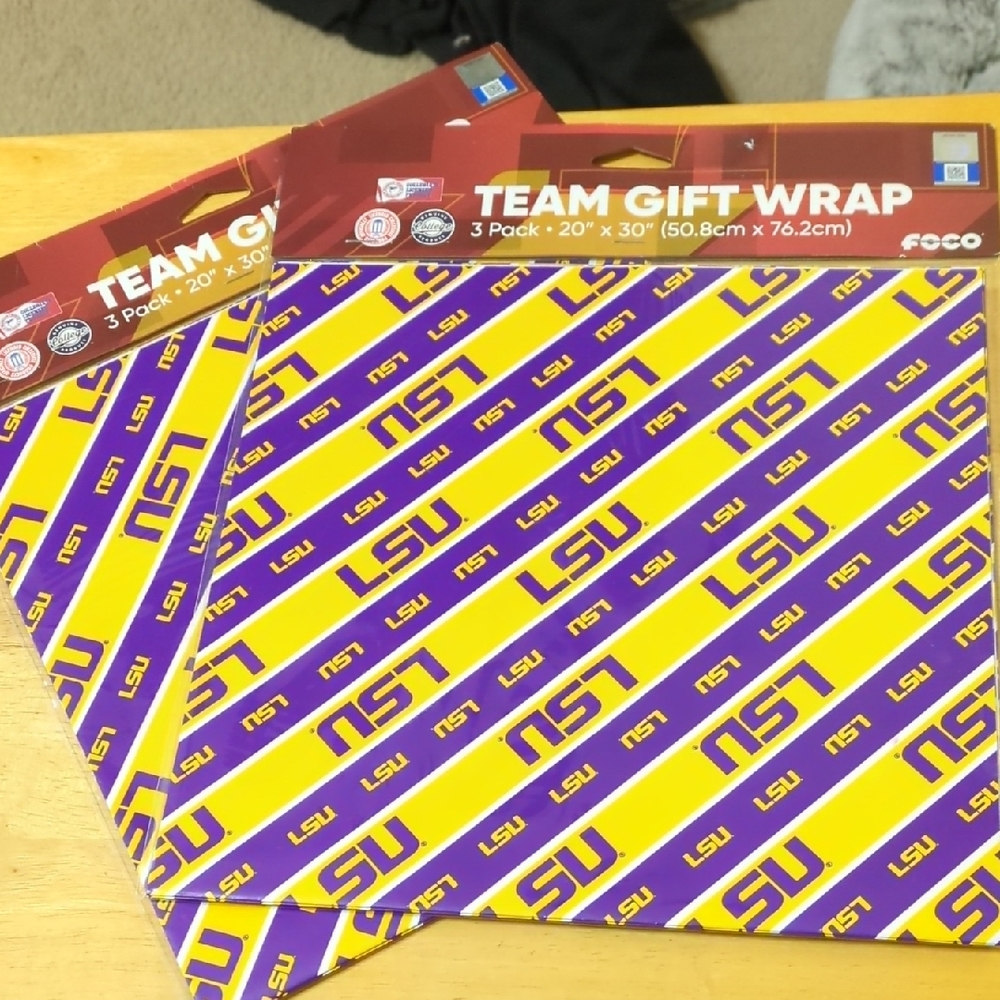 2 Packs of LSU Gift Wrap
